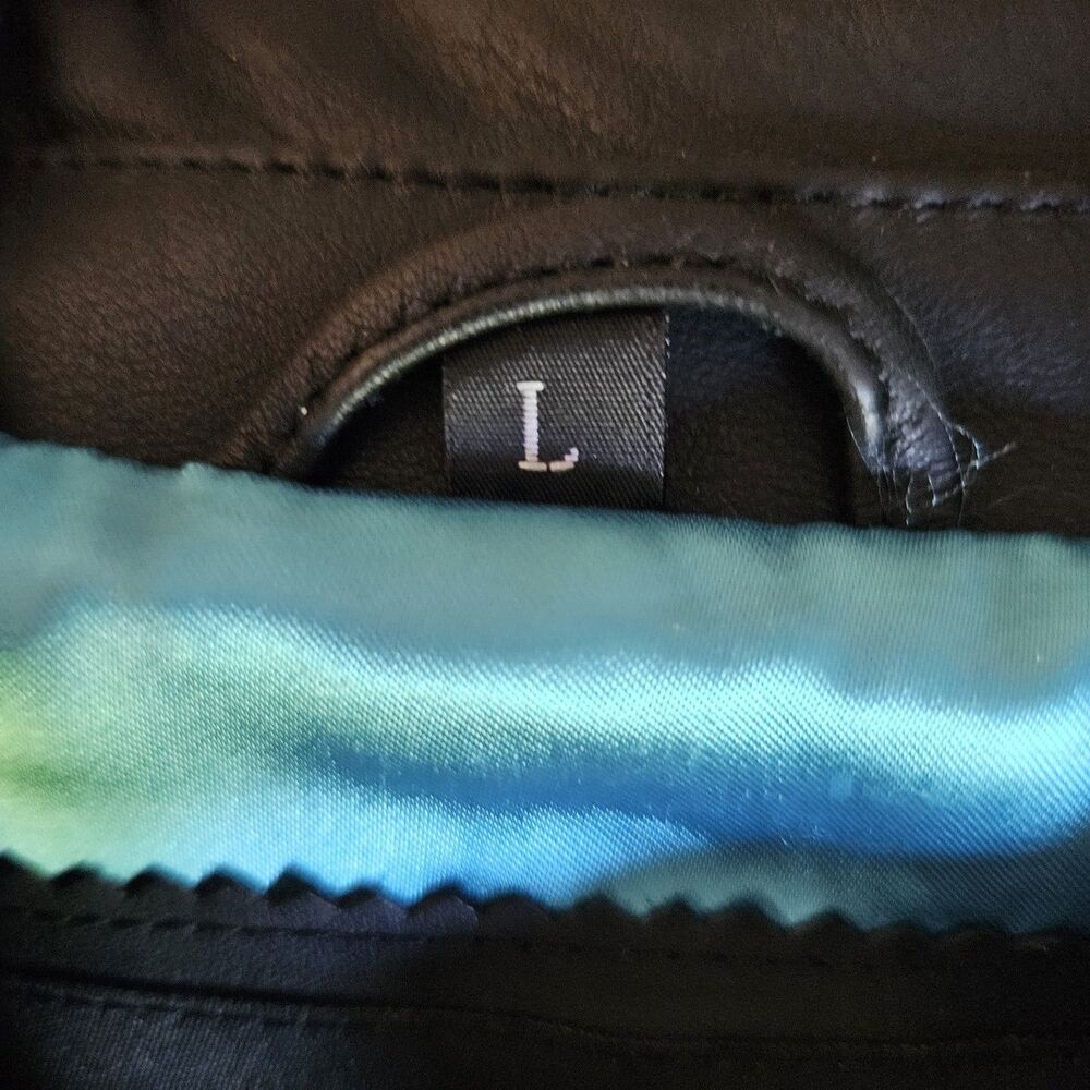 Harley-Davidson ARABELLE Leather Jacket Black Teal 97173-07VW Y2K Unworn Rare - Picture 11 of 15